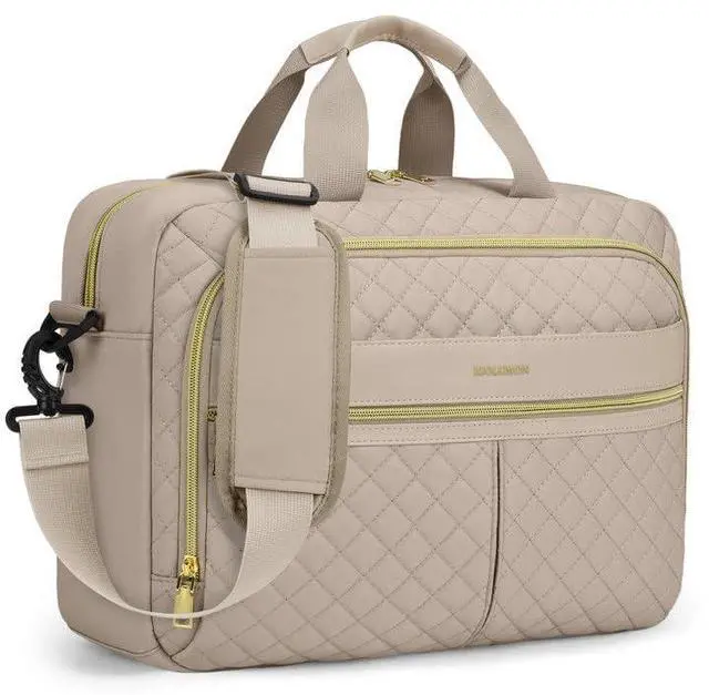 Main image of IGOLUMON Laptop Bag 15.6 Inch Laptop Briefcase for Women Men Waterproof Shoulder Computer Messenger Bag Large Laptop Bag Business Office Work Travel College, Khaki