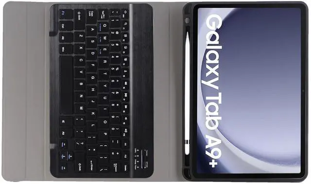 Alt view image 5 of 5 - Slim Candy Colors Keyboard Case Compatible with Samsung Galaxy Tab A9 Plus 11 Inch 2023 Model (SM-X210/X216/X218) with S Pen Holder, Mutil Angles Stand Cover Detachable Wireless Keyboard (Black)
