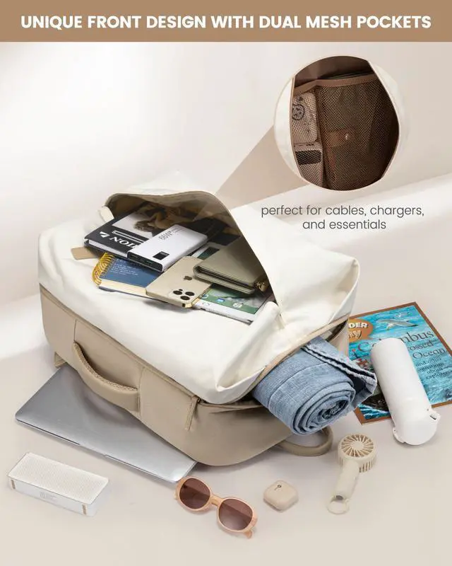 Alt view image 3 of 5 - LOVEVOOK Travel Backpack for Women, Extra Large Carry On Bags for Airplanes, Waterproof Personal Item Travel Bag Flight Approved, Weekender Backpacks for Daily Work