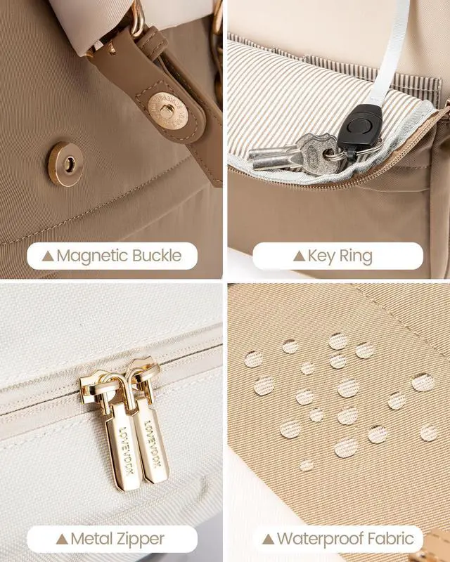 Alt view image 4 of 5 - LOVEVOOK Laptop Backpack for Women Vintage Travel Backpack Purse Airline Approved 15.6 Inch Large Computer Backpack Fashion Teacher Nurse Bag for Work Business College