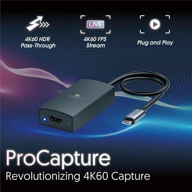 Alt view image 2 of 5 - MAXSQUARE 4K60 HDMI to USB-C Capture Dongle with Scaler, Stream up to 4K60, HDMI 2.0, HDR, Ultra Low Latency, for Gaming Xbox, PS5, PC, USB3.1, No Driver Required, for OBS, TAA Compliant