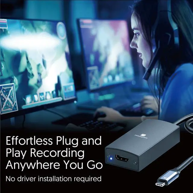 Alt view image 5 of 5 - MAXSQUARE 4K60 HDMI to USB-C Capture Dongle with Scaler, Stream up to 4K60, HDMI 2.0, HDR, Ultra Low Latency, for Gaming Xbox, PS5, PC, USB3.1, No Driver Required, for OBS, TAA Compliant