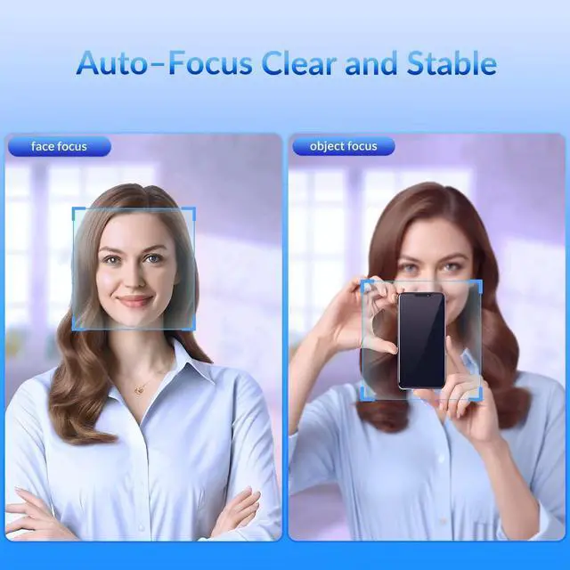 Alt view image 3 of 5 - NEWORK 4K Webcam for PC with Sony Sensor, Auto Focus & Privacy Cover, Ultra HD 4K Streaming Camera, 2 Noise-Cancelling Mics, USB Plug & Play, 77° FOV, Web Camera for Zoom, Skype, Teams, Video Calling