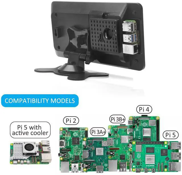 Alt view image 4 of 5 - OSOYOO PiStudio Case for Raspberry Pi 7inch Touch Screen V1 and OSOYOO 7inch IPS DSI Screen V4.0
