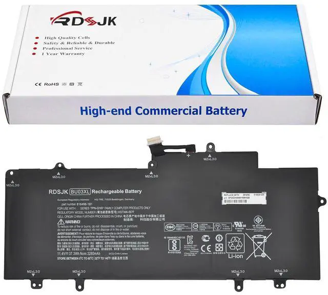Main image of BU03XL Laptop Battery for HP Chromebook 14 G4 14-AK 14-AK001NA 14-AK005NF 14-AK000NZ 14-AK010NR 14-AK039WM 14-AK013DX 14-AK060NR BU03037XL HSTNN-IB7F 816498-1B1 816609-005 BU03037XL-PL 11.4V 37.3Wh