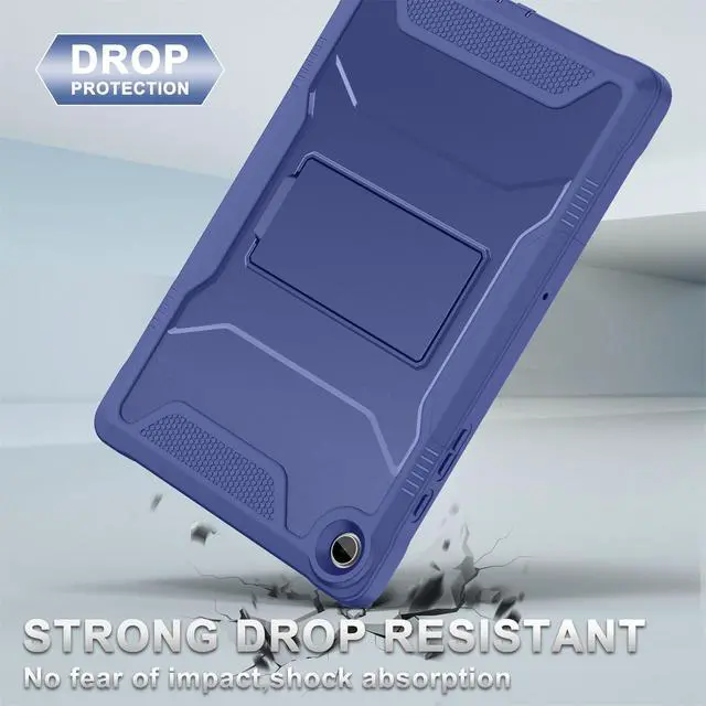 Alt view image 4 of 5 - Soke Case for Samsung Galaxy Tab A9 Plus 2023, with Built-in Screen Protector and Kickstand, Rugged Full Body Protective Cover for Galaxy Tab A9+ 11 Inch Tablet [SM-X210/X216/X218],Navy