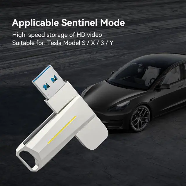 Alt view image 2 of 5 - SUMK 3.2 USB Flash Drive for Tesla Model 3/Y/S/X, [Universal Model] 128GB, 200MB/S Memory Stick Compatible for Car Audio System & Dashcam Sentry Mode, Laptop, Tablet, Smart TV and Gaming Console