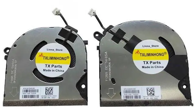 Alt view image 2 of 4 - New Compatible CPU and GPU Cooling Fan for HP Envy X360 15-FH 15Z-FH 15-FH0097NR 15-FH0023DX 15-FE 15Z 2-in-1 SERIES N49282-001 N47948-001 FQN8 FQN9 DFS5K12304363D DFS5K12304363C DC5V 0.5A