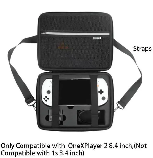 Alt view image 2 of 5 - Voikoli Protective Eva Hard Shell Case Compatible with OnexPlayer 2 8.4 inch,Shockproof,Stylish and Durable (Black with Straps)