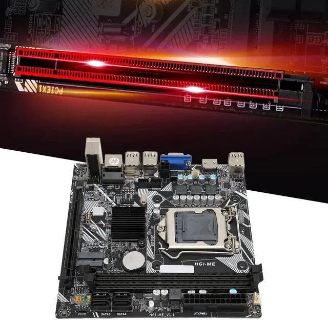 Main image of Mini ITX Motherboard, H6 ME Channel DDR3 Motherboard with LGA 1155 CPU Slot, VGA, M.2, NVME M.2, DEBUG Pin USB2.0 Gaming Motherboard, PCIe 16X