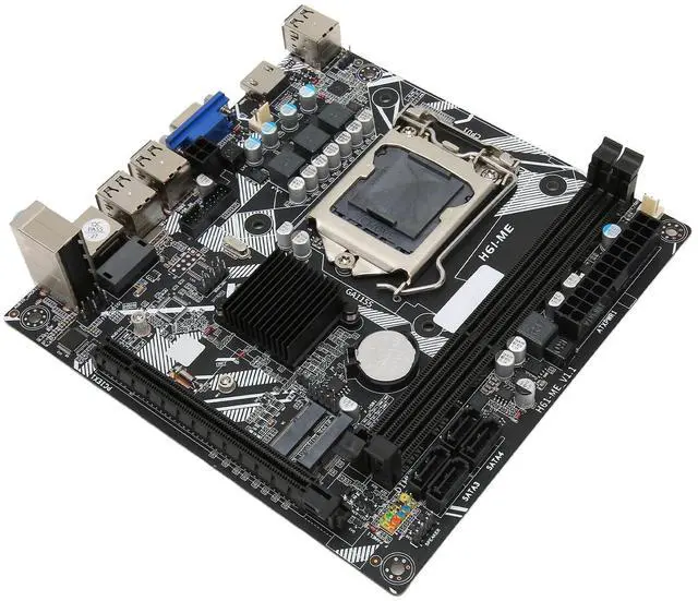 Alt view image 4 of 5 - Mini ITX Motherboard, H6 ME Channel DDR3 Motherboard with LGA 1155 CPU Slot, VGA, M.2, NVME M.2, DEBUG Pin USB2.0 Gaming Motherboard, PCIe 16X