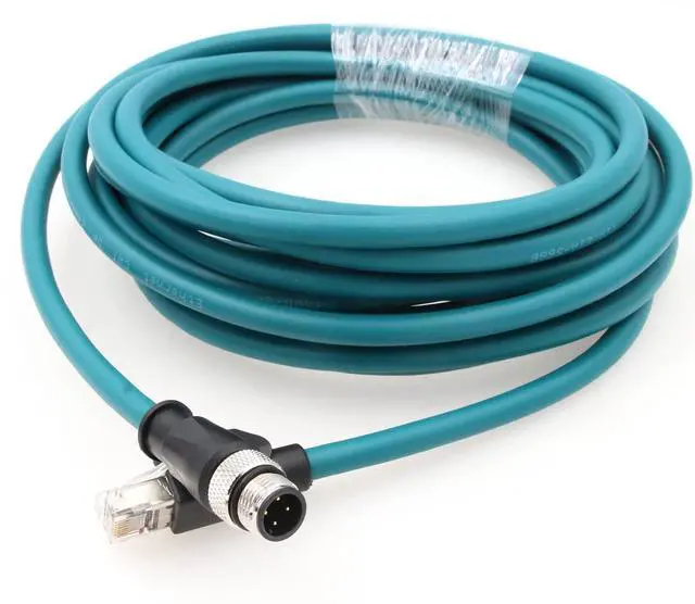 Alt view image 3 of 4 - ZBLZGP M12 4-Pin D-Code to RJ45 Ethernet Cable High Flexibility Waterproof 20M, Long-Lasting Connector Durability,for AGV Systems in Warehouses