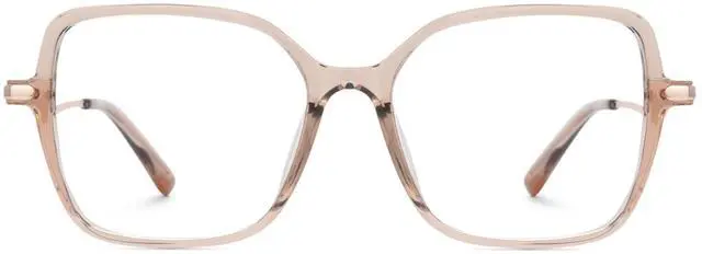 Main image of Zeelool Trendy Square Blue Light Glasses for Women Computer Glasses Rendon ZJGX446980-07 Crystal