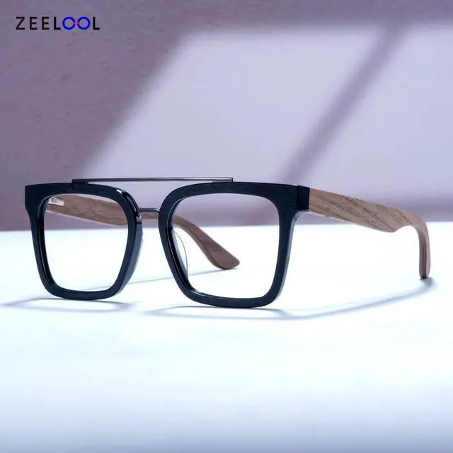 Alt view image 2 of 5 - Zeelool Aviator Blue Light Blocking Glasses for Men, Retro Glasses Computer Eyeglasses with Anti UV, Eyestrain and Glare Lens ZJGX642196-01B