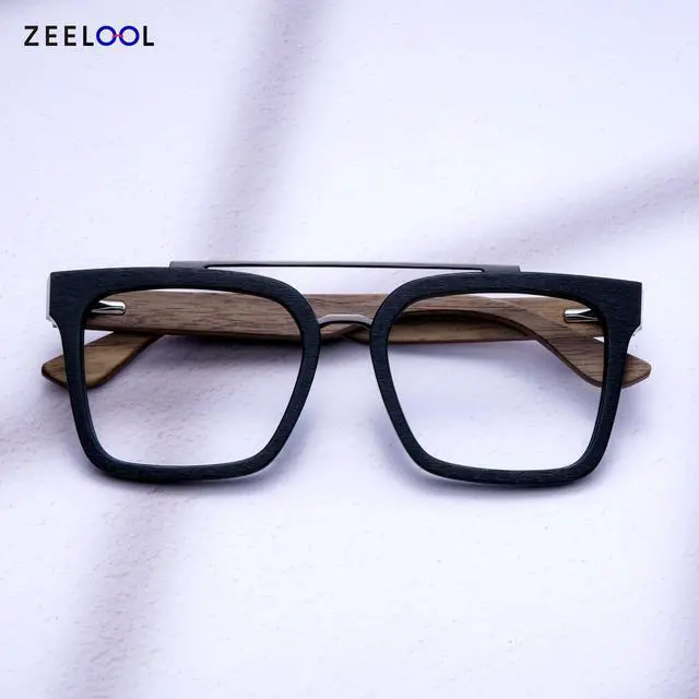 Alt view image 3 of 5 - Zeelool Aviator Blue Light Blocking Glasses for Men, Retro Glasses Computer Eyeglasses with Anti UV, Eyestrain and Glare Lens ZJGX642196-01B
