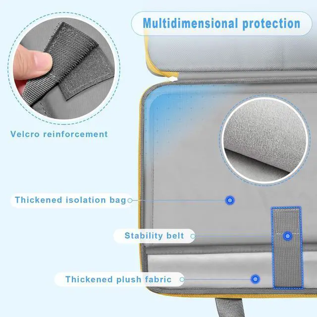 Alt view image 4 of 5 - ZINZ Slim Expandable Laptop Case 15.6 Inch Sleeve Upgraded Protective Durable Recycled Carrying Case Compatible with MacBook 15" & 16" and Most 15" 15.6" 16" Notebook,G01YL01