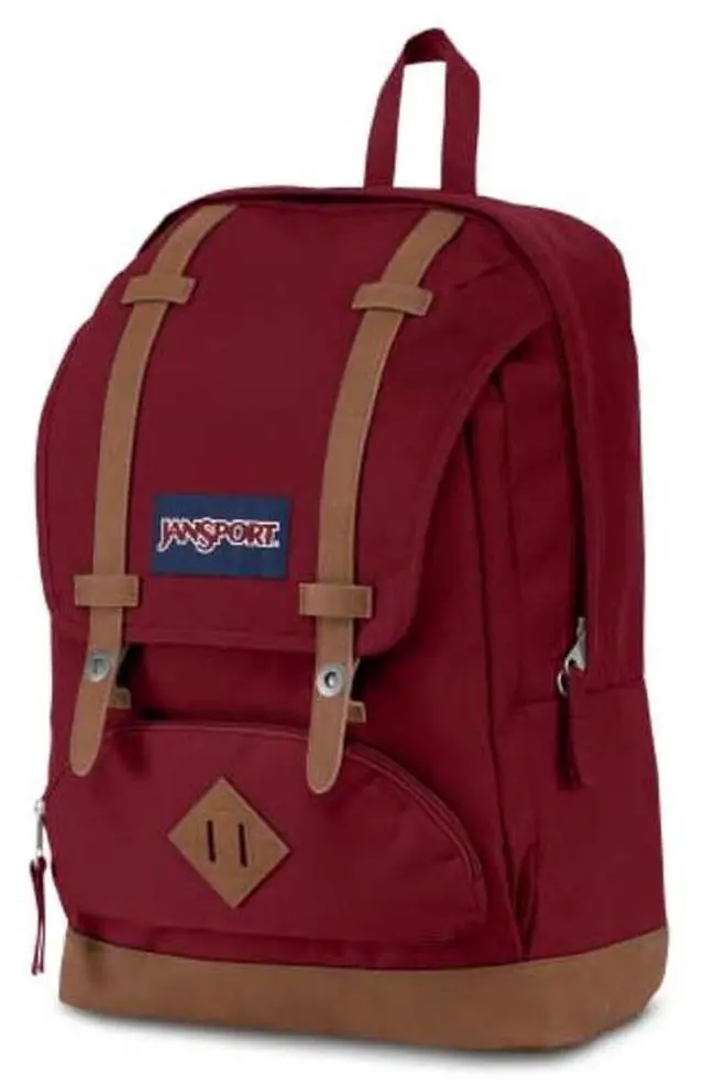 Alt view image 5 of 5 - JanSport Cortlandt Laptop Backpack, Russet Red, 15" Laptop Sleeve-Synthetic Leather Shoulder Computer Bag with Large Compartment, Padded Straps- Rucksack for Men, Women