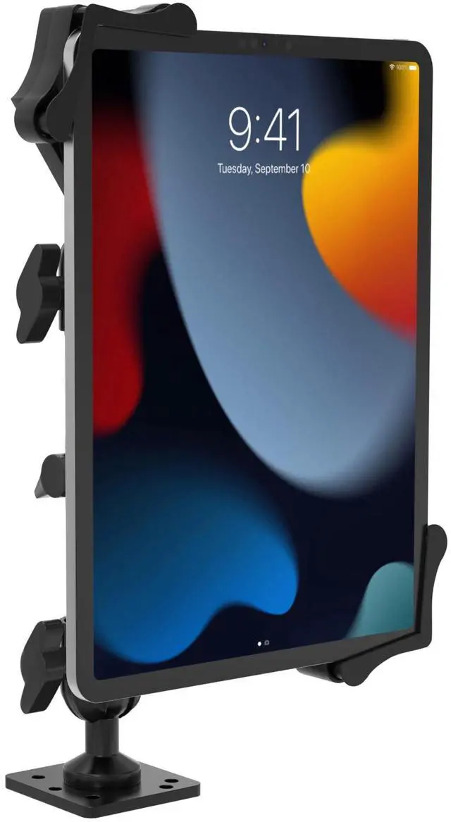 Main image of Vehicle Dashboard Mount for Tablets - CTA Vehicle Dashboard Mount with Custom Flex Holder for iPad 10.2" 7/8/9 Gen - 11" iPad Pro - iPad Pro 10.5" - Galaxy Tab A 9.7" & More - Black - (AUT-VDMC)