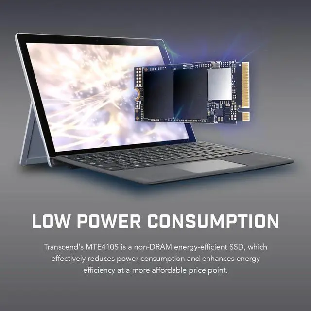 Alt view image 3 of 5 - Transcend 2TB M.2 2242 PCIe Gen4x4 SSD, Compatible with Ultra-Thin Laptops, Dram-Less Low Power, Up to 5000MB/s, TLC - TS2TMTE410S