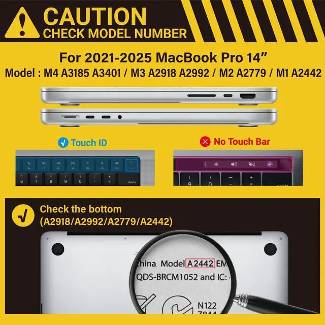 Alt view image 2 of 5 - IBENZER Case for MacBook Pro 14 Inch Case 2025 2024 M4 M3 M2 M1 A3112 A3185 A3401 A2918 A2992 A2779 A2442 Pro/Max, HardShellCase & SleeveBag &KeyboardCover &Type-c(2025-2021), Navy Blue, T14NVBL+3