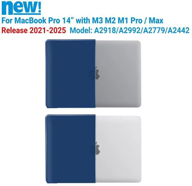 Alt view image 4 of 5 - IBENZER Case for MacBook Pro 14 Inch Case 2025 2024 M4 M3 M2 M1 A3112 A3185 A3401 A2918 A2992 A2779 A2442 Pro/Max, HardShellCase & SleeveBag &KeyboardCover &Type-c(2025-2021), Navy Blue, T14NVBL+3
