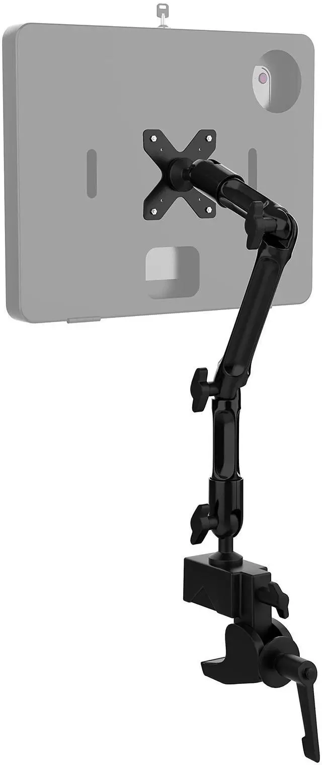 Alt view image 3 of 5 - Desk Clamp Mount - CTA Custom Flex Desk Clamp Mount with VESA Plate with Heavy Duty Clamp Base, No-Slip Pads, and Omnidirectional Ball Sockets (ADD-CFDCM)