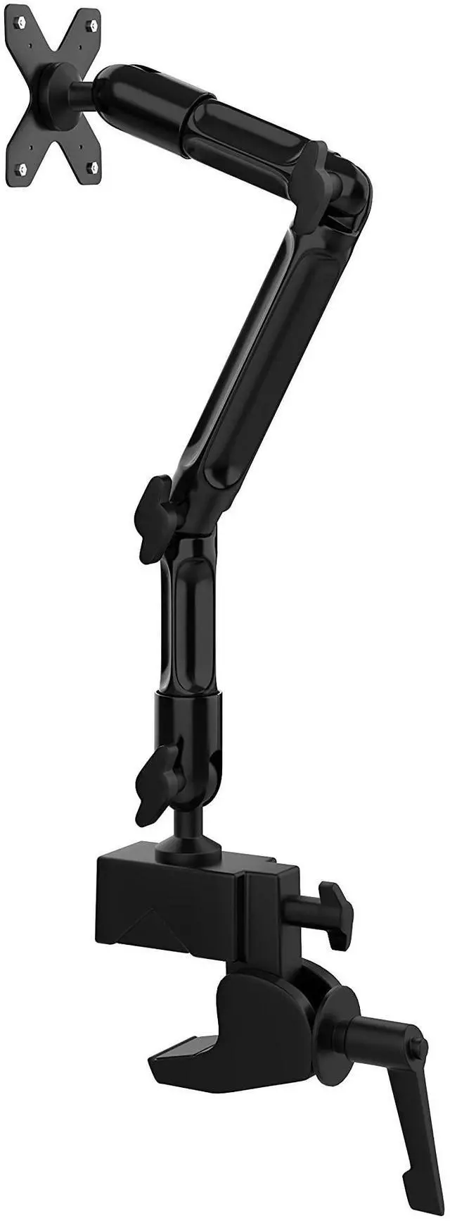 Alt view image 5 of 5 - Desk Clamp Mount - CTA Custom Flex Desk Clamp Mount with VESA Plate with Heavy Duty Clamp Base, No-Slip Pads, and Omnidirectional Ball Sockets (ADD-CFDCM)