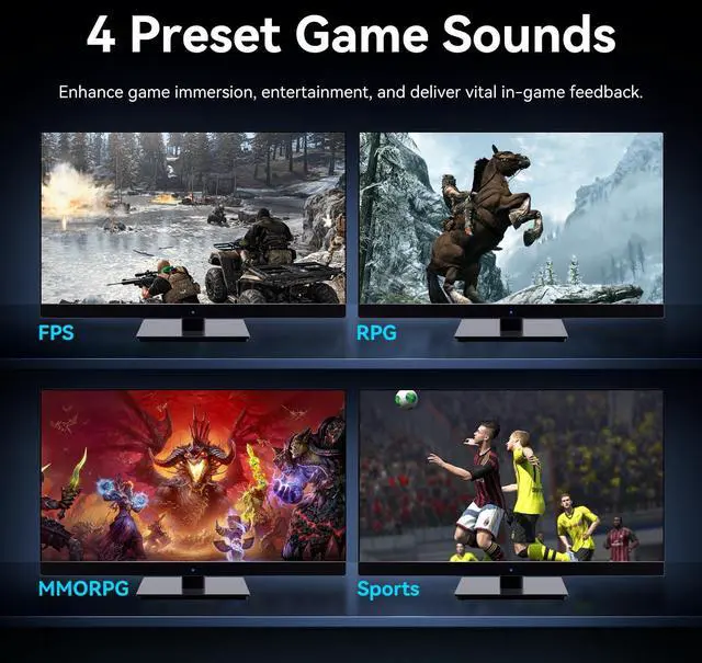 Alt view image 5 of 5 - VENTION USB External Sound Card Gaming DAC AMP- 7.1 Virtual Surround Sound Blaster with USB C Cable, 24 Bit -192 KHz, RGB Light Mode, Audio Amplifier for PS5 4 Xbox Nintendo Switch PC Headset