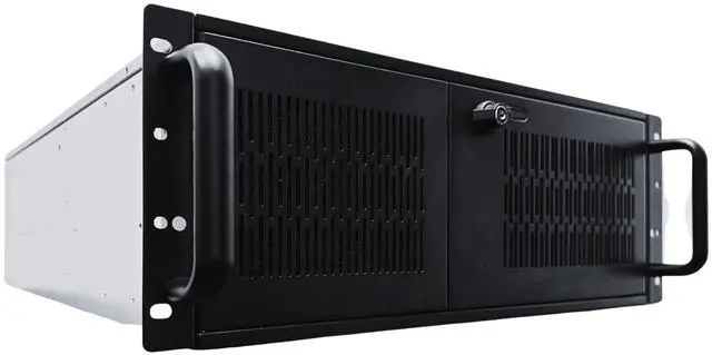 Main image of RackOwl 4U Server Chassis, Rackmount Server Case; 13x HDD Bays (10x3.5 & 3x5.25); E-ATX/CEB/EEB/ATX Motherboards; Fan: Front 2X 120mm, Mid 4X 80mm, Rear 2X 80mm; Front Lock, Size:16.8X 7.0X 25.0