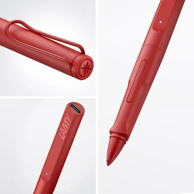 Alt view image 2 of 5 - LAMY Safari Note+ red iPad Pen - Stylus Pen with Palm Rejection, tilt Sensitivity & Ergonomic Grip - Compatible with Various iPad Models & Generations - up to 10 Hours Battery Life