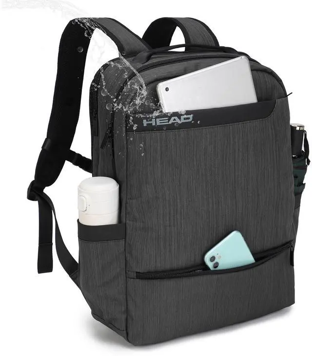 Main image of HEAD Waterproof Laptop Backpack for Men with Trolley Sleeve, Business Laptop Backpacks fits 17.3 inch Notebook, Large Travel Backpack for Work/Outdoor/Daily