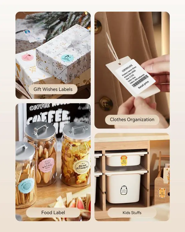 Alt view image 5 of 5 - NIIMBOT B21 Label Maker, 2 Inch Portable Thermal Label Printer, Label Maker Machine with Tape, Compatible with Android, iOS & PC,Labeling for Home Storage Office and Small Business,Black