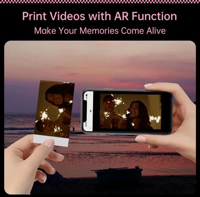 Alt view image 5 of 5 - HPRT CP2100 Portable Photo Printer for iPhone & Android, 2 * 3 Instant Color Mini Printer, Bluetooth 5.0, Type-C Charging, Dye-Sublimation Tech, Initial 10 Sheets Included (Grey)