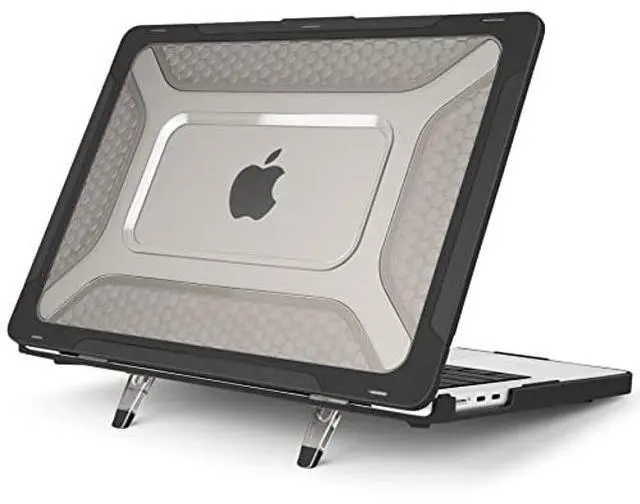 Alt view image 3 of 5 - Batianda Case for New MacBook Air 13.6 inch 2025 M4 Chip 2024 2022 Release A3240 A3113 A2681 Model,Honeycomb Heavy Duty Protective Hard Shell with TPU Bumper Fold Kickstand & Keyboard Cover, Black