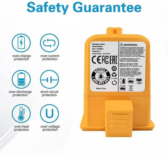 Alt view image 2 of 5 - Aokcsha 3000mAh Replacement Battery for LG Cord Zero A9,A9S,P9,A9K-CORE,A9MAX,A9T-Ultra,A9K-PRO,A9N,A9M,A9MULTI,A958,A958SA,A9 Plus A905M A907GMS A905RM A908MVR A958SA A929KVM,Li-Ion 25.55V Battery