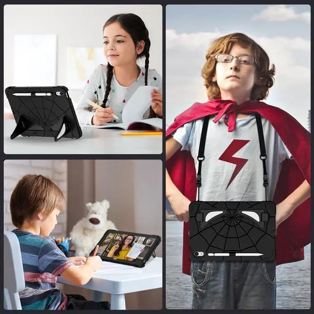 Alt view image 3 of 5 - Auizotl Case for iPad (A16) 11'' 11th/10th Generation 10.9'' 2025/2022,Kids Friendly iPad Case 10th Generation with Screen Protector,Heavy Duty Shockproof Cover for i Pad 11.0/10.9 Inch,Black