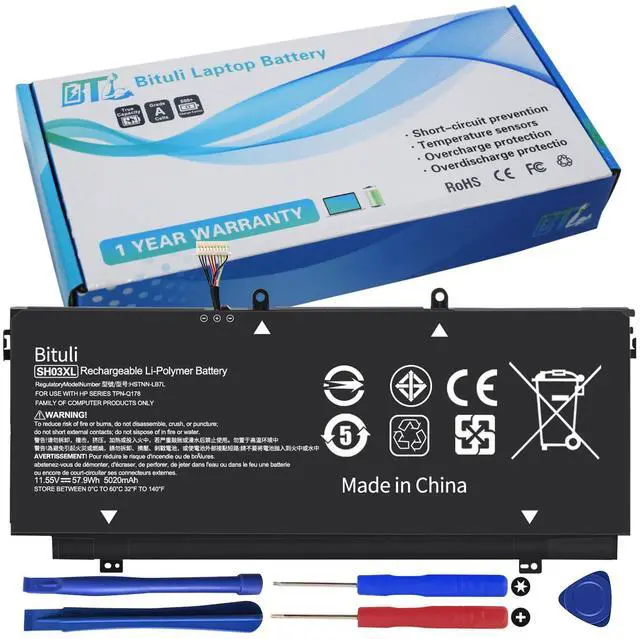 Main image of Bituli 57.9Wh SH03XL 859356-855 Battery for HP Spectre X360 13-AC0XX 13-AC033DX 13-AC023DX 13-AC013DX 13-AC063DX 13-AC052NA 13-W0XX 13-W063NR 13-W013DX 13T-AB000 HSTNN-LB7L 859026-421 CN03XL