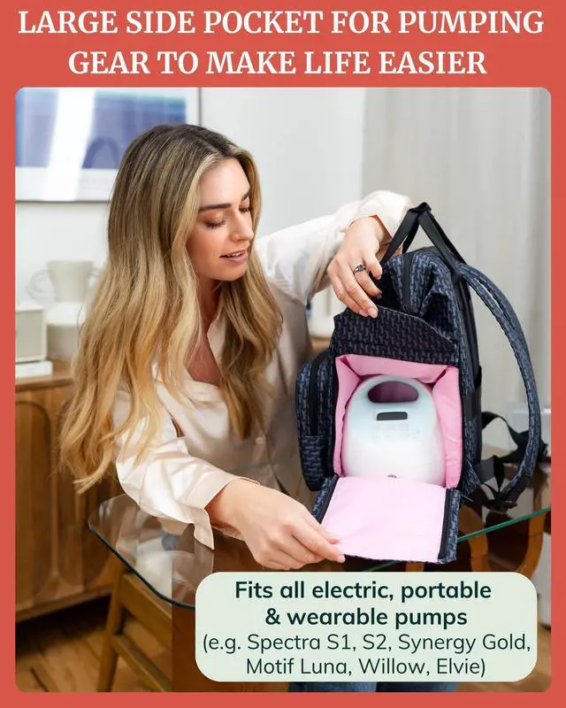 Alt view image 3 of 5 - IDAHO JONES Breast Pump Bag Backpack with Insulated Cooler - Fits Spectra, Motif, All Portable, Wearable Breast Pumps - Chertsey