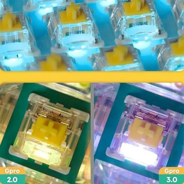 Alt view image 4 of 5 - Gateron G Pro 3.0 Silvery Switch, Suitable for Mechanical Keyboards, 5-pin Linear/pre Lubricated/pin Enhanced Switch Compatible with PCB hot swapping (110)