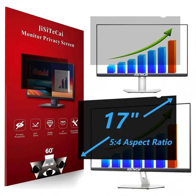 Main image of JiSiTeCai - 17 Inch - (5:4) Aspect Ratio Privacy Screen Filter for Square Computer Monitors - Anti-Glare - Anti-Scratch Protective Film