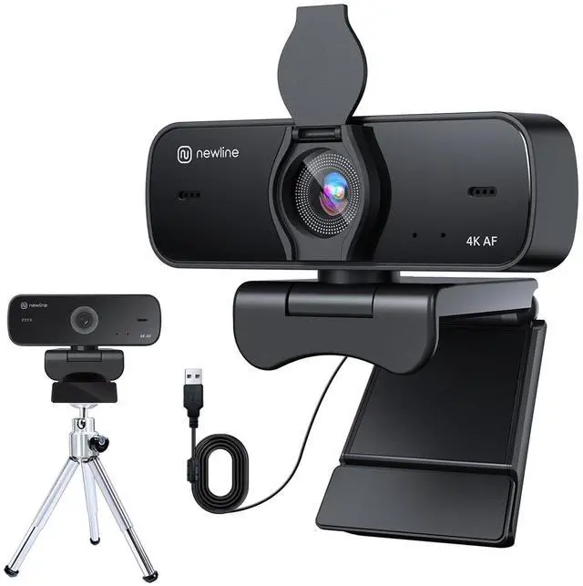 Alt view image 2 of 5 - N newline 4K HD PC Webcam-NewEye 60 & Wireless Headsets AI Noise Cancelling Conferencing Headset for Office
