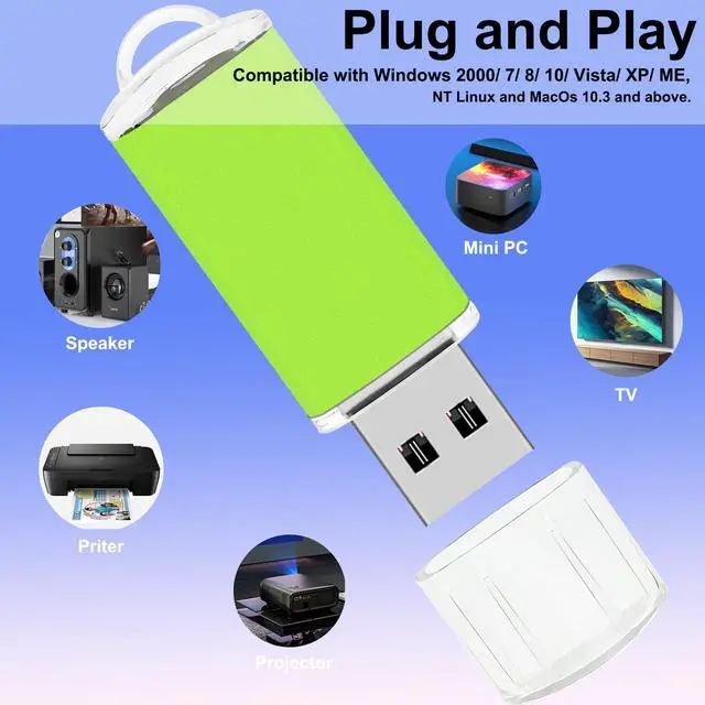 Alt view image 4 of 5 - Nicepicten USB Drive 2GB USB 2.0 Flash Drive Bulk 20 Pack Thumb Drive Green Zip Drive USB Jump Drive Multipack Memory Stick Pendrive Bulk Flash Drive 2GB Ideal for Events & Office Shared Data Storage