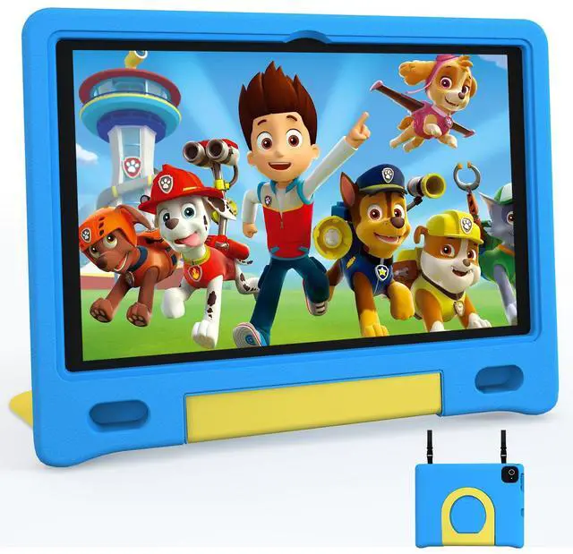 Main image of JREN Kids Table 10.1" |Android 14 Tablet for Kids|64GB Storage|Octa-Core|WiFi |Cameras|Parental Control|Kids Content|Case Included Great Gift for Children Ages 3-12 Years Old Blue