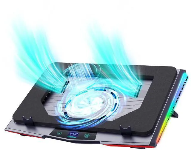 Main image of LIANGSTAR Gaming Laptop Cooling Pad, RGB Laptop Cooler with 3 Powerful Turbofans, 5 Height Adjustable Laptop Cooling Stand, 5 Fan Speed Touch Control, Seal Memory Foam for Cooling 12-19.3 inch Laptop