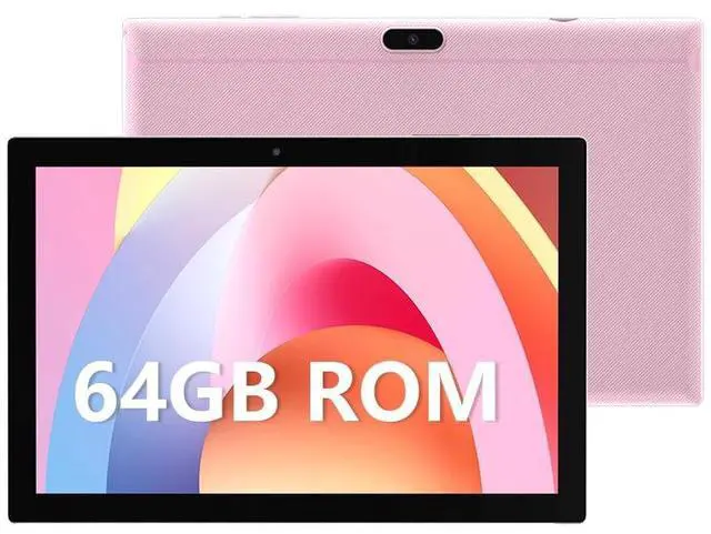 Main image of Tablet 64GB 10 Inch Tablet, Android Tablets, 6000mAh Battery Quad Core HD Touch Screen Tableta Computer 2MP+8MP Dual Cameras WiFi BT Google Play Tabletas. (Pink)