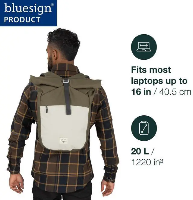 Alt view image 2 of 5 - Osprey Arcane Zip Top Tote Backpack, Stargazer Blue