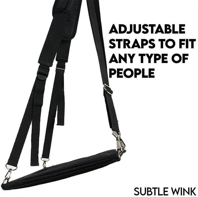 Alt view image 2 of 5 - Subtle Wink Portable Laptop Harness for Walking  Adjustable Secure Walking Laptop Harness Easily fits upto-16-inch with Flexible Strap