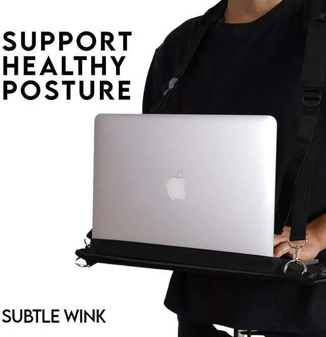 Alt view image 5 of 5 - Subtle Wink Portable Laptop Harness for Walking  Adjustable Secure Walking Laptop Harness Easily fits upto-16-inch with Flexible Strap