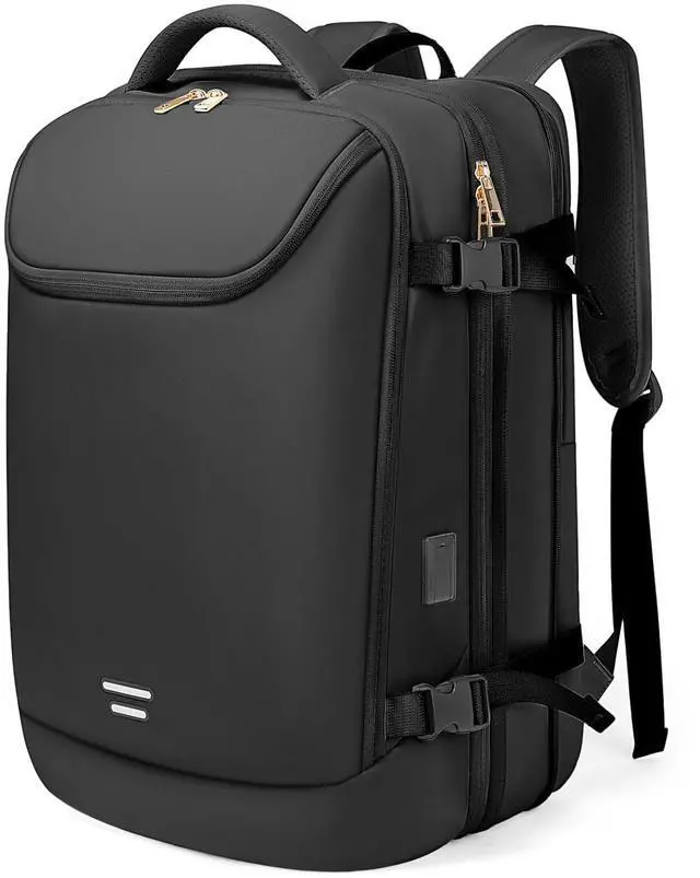 Main image of TANGCORLE 50L Extra Large Airline Approved Travel Backpack for Men Women, Water Resistant Expandable 17.3 Inch Laptop Backpack with USB Charging Port, Black