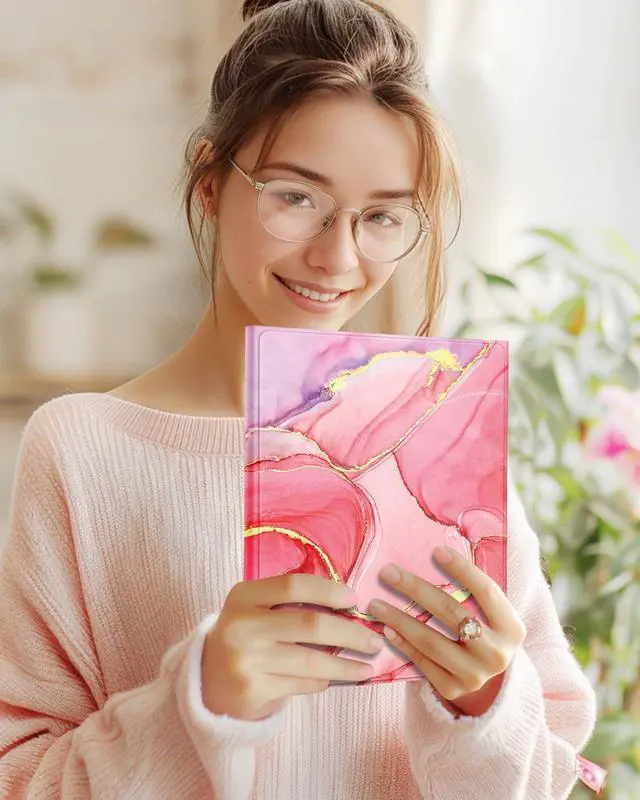 Alt view image 3 of 5 - Wazzasoft for iPad Air 13 inch Case 2024 M2, for iPad Pro 12.9'' Case with Keyboard Pencil Holder Folio Tablet Cover Women Girls Cute Kawaii Flower Art for Apple Air 11, Pro 12.9